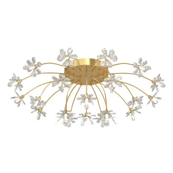 Crystal Flowers Dandelions Three Step Dimming Modern Ceiling Lights Fixture - Image 5