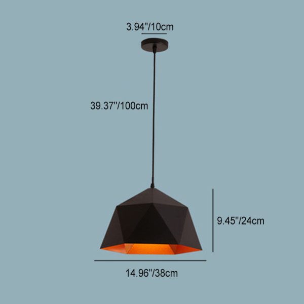 Modern Macaroon Iron Geometric Lozenge 1-Light Pendant Light - Image 8