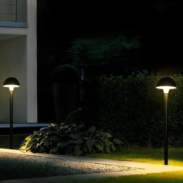 Creative Mushroom Shape Outdoor Waterproof LED Black Modern Lawn Lamp - Image 3