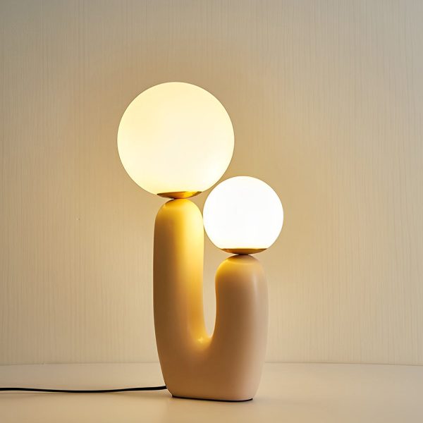 2-Light Modern Beige Cactus LED Accent Table Lamp - Image 6