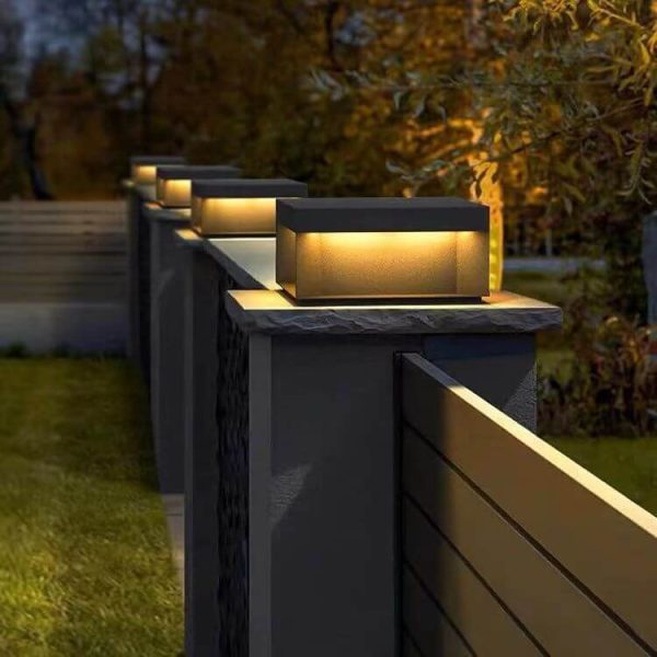 Modern Simple Glass Cuboid Decoration LED Outdoor Light - Image 23