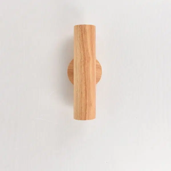 Modern Simple Warm Solid Wood Strip Double Head LED Wall Sconce Lamp - Image 14