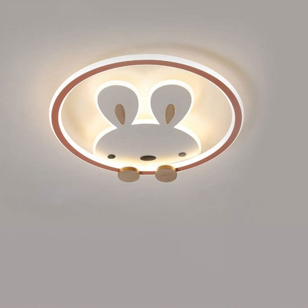 Childlike Modern Simple Cartoon Rabbit Design LED Flush Mount Light - Image 18