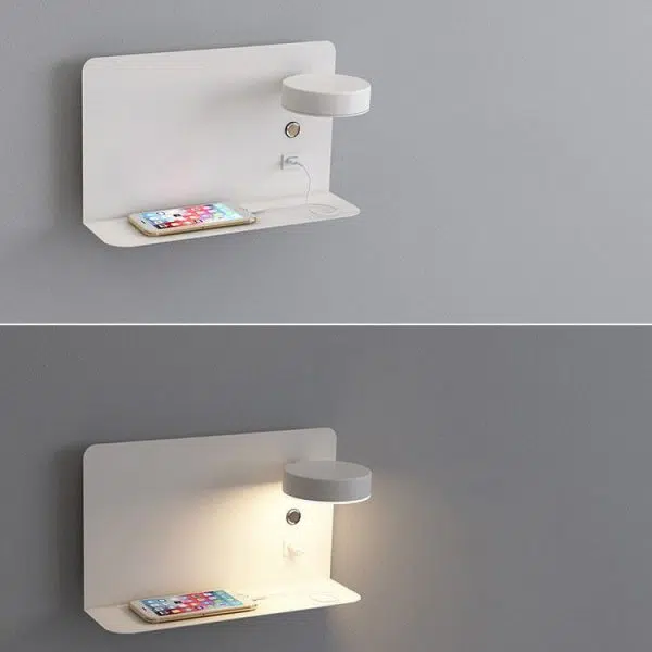 Modern Iron Square LED USB Rechargeable Wall Sconce Lamp - Image 25