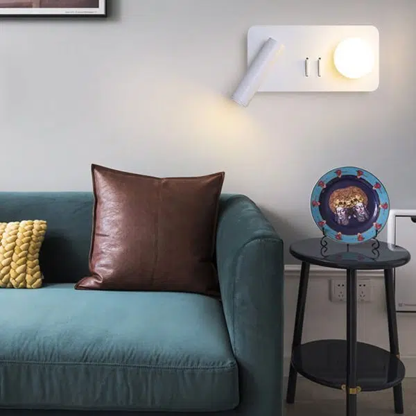 Nordic Minimalist Round/Square Acrylic Iron LED Reading Wall Sconce Lamp - Image 26