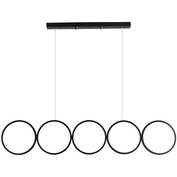 Nordic Creative Iron Acrylic 5-Circle LED Chandelier - Image 8