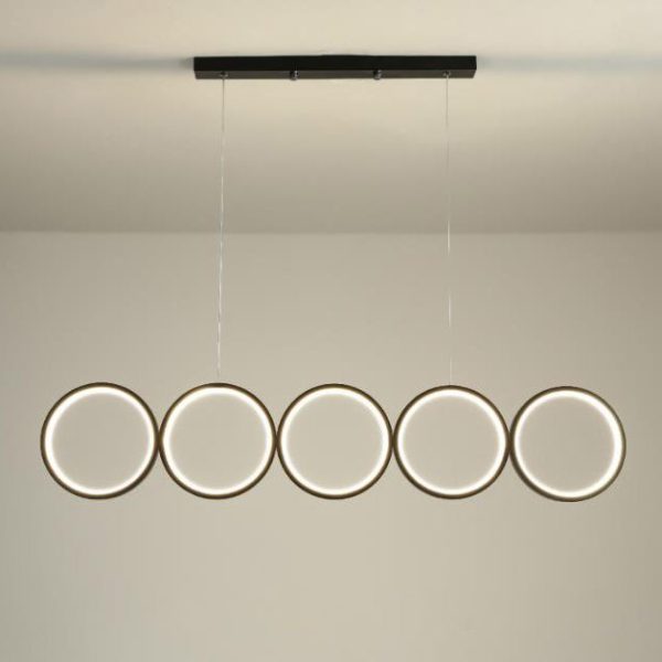 Nordic Creative Iron Acrylic 5-Circle LED Chandelier - Image 15