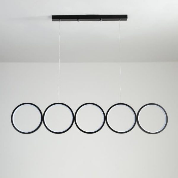 Nordic Creative Iron Acrylic 5-Circle LED Chandelier - Image 17