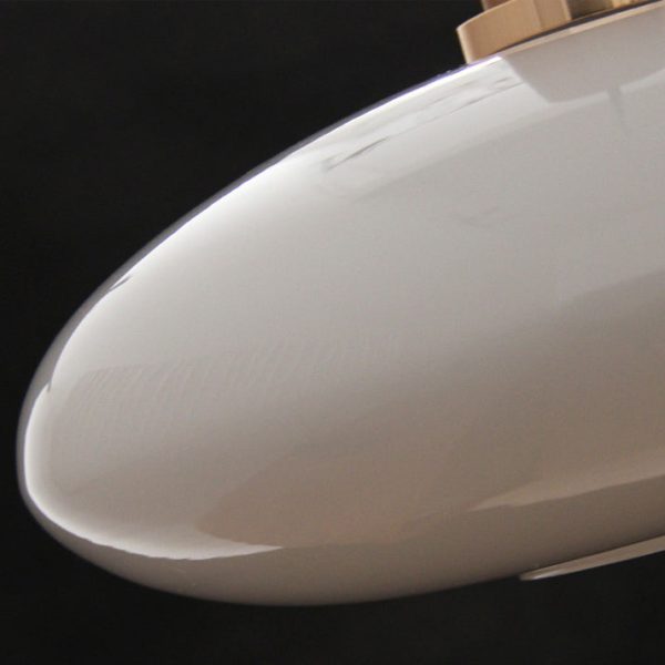 Nordic Milky White Glass Flat Round 1-Light  Pendant Light - Image 14