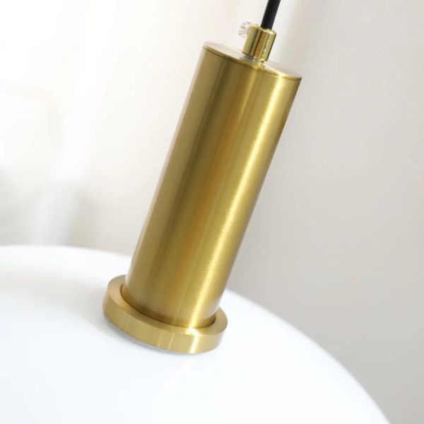 Nordic Milky White Glass Flat Round 1-Light  Pendant Light - Image 13