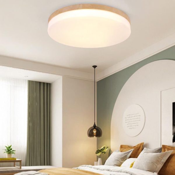 Modern Acrylic Shade Round Log LED Flush Mount Light - Image 20