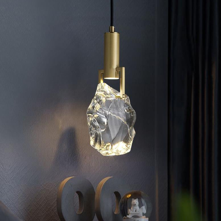 20220505131031-64d182b6-114f-4a39-97ff-e39eef64307a.jpg Modern Minimalist Ice Cube Crystal 1-Light Pendant Light - Image 1