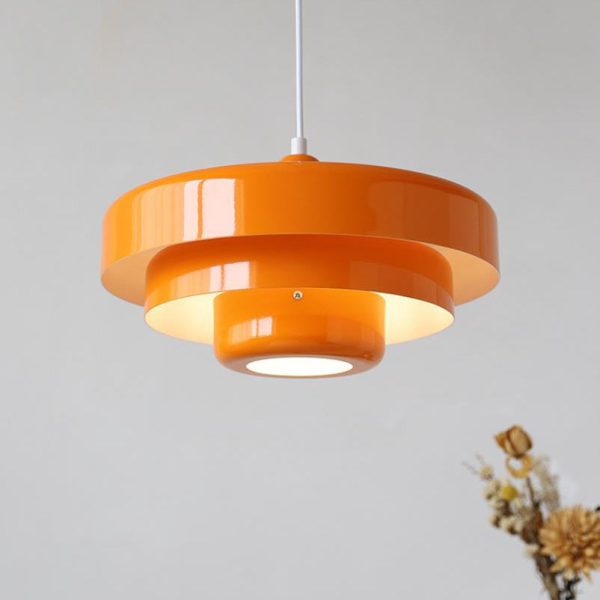 Nordic Vintage Multi-Layered Round Metal 1-Light Pendant Light - Image 2