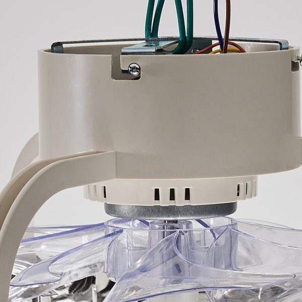 Nordic Simple Crystal Round Frame Design LED Flush Mount Ceiling Fan Light - Image 8