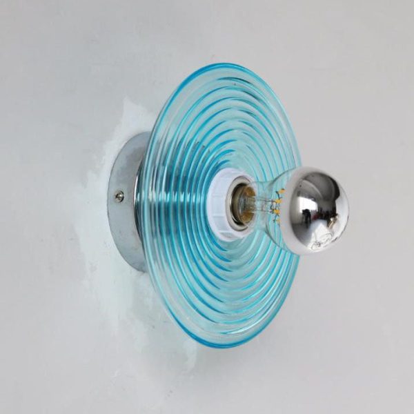 Modern Creative Water Ripple Transparent Glass Iron 1-Light Wall Sconce Lamp - Image 5