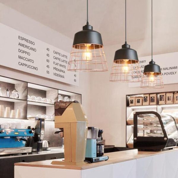 Nordic Creative Iron Cage Geometry 1-Light Pendant Light - Image 23