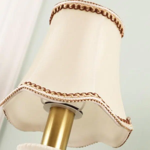 European Luxury Fabric Brass Carved 1/2 Light Wall Sconce Lamp - Image 21