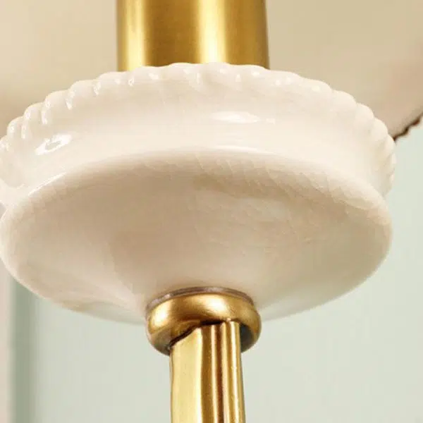 European Luxury Fabric Brass Carved 1/2 Light Wall Sconce Lamp - Image 22