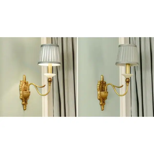 European Luxury Fabric Brass Carved 1/2 Light Wall Sconce Lamp - Image 27