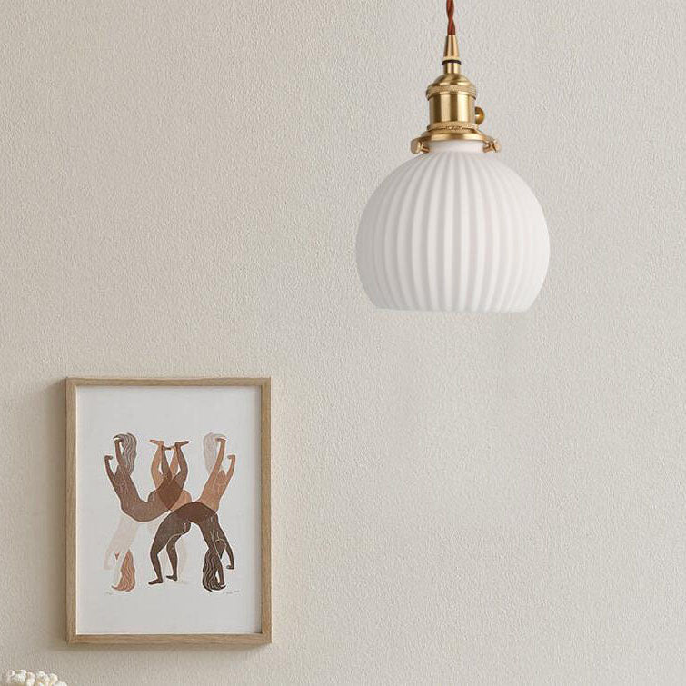 20221229163847-baad4cec-e7bf-4074-950a-f3fcee3eb653.jpg Japanese Minimalist Pure White Ceramic 1-Light Pendant Light - Image 1