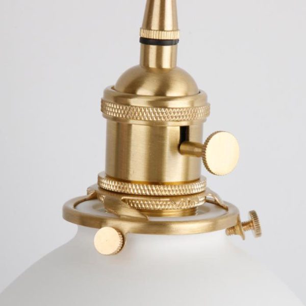 Japanese Minimalist Pure White Ceramic 1-Light Pendant Light - Image 9