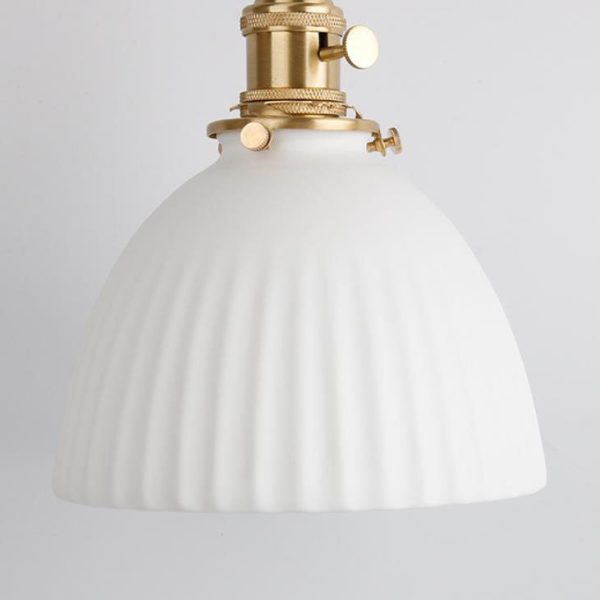 Japanese Minimalist Pure White Ceramic 1-Light Pendant Light - Image 10