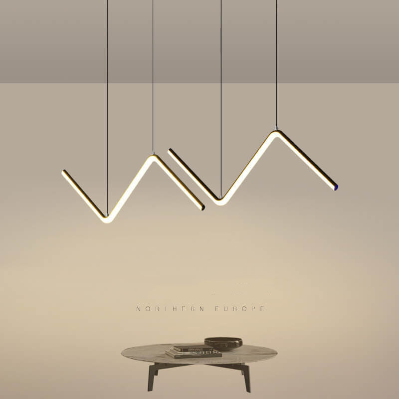20222190187-2039583205.jpg Minimalist Line 2-Light N Shaped LED Pendant Light - Image 1