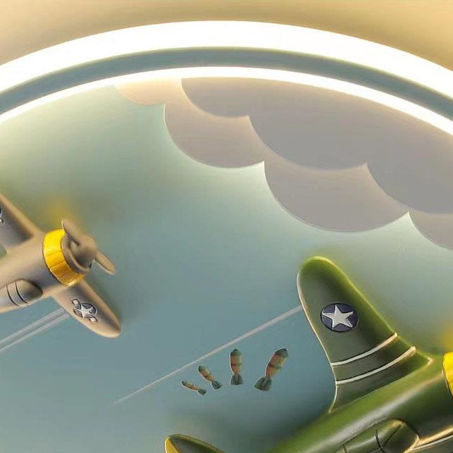 20230227095717.jpg Modern Cartoon Resin Airplane Pegasus Acrylic Shade LED Kids Flush Mount Ceiling Light - Image 9
