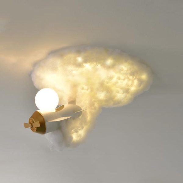Modern Creative Spray Airplane Cotton 1/3/5-Light Kids Flush Mount Ceiling Light - Image 4