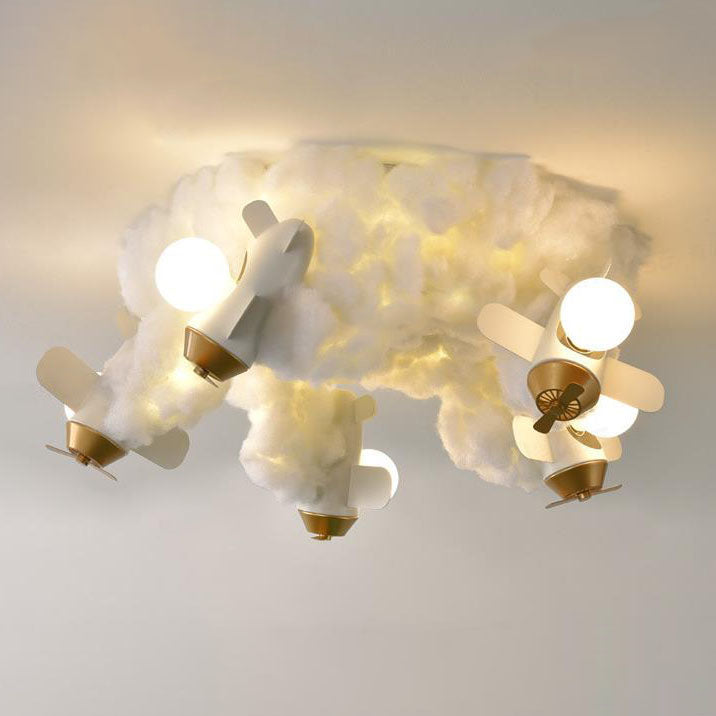 20230227104817.jpg Modern Creative Spray Airplane Cotton 1/3/5-Light Kids Flush Mount Ceiling Light - Image 6