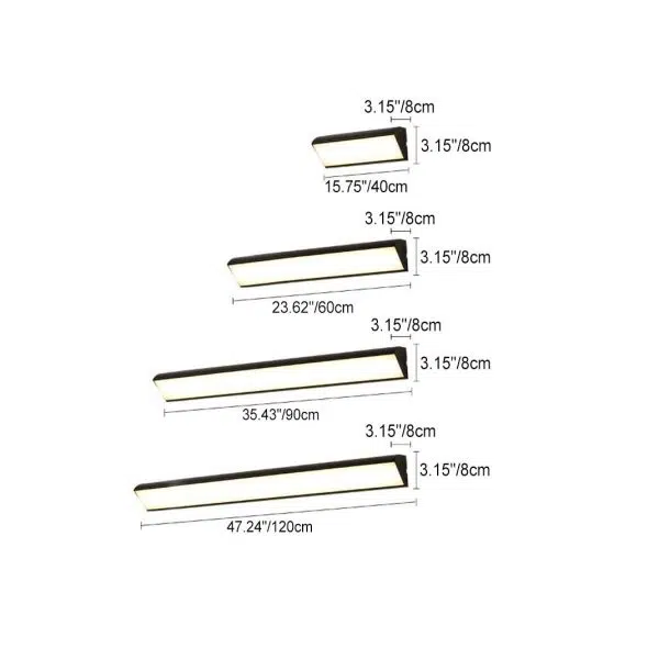 Modern Minimalist Aluminum Acrylic Waterproof Long Outdoor Indoor LED Wall Sconce Lamp - Image 33