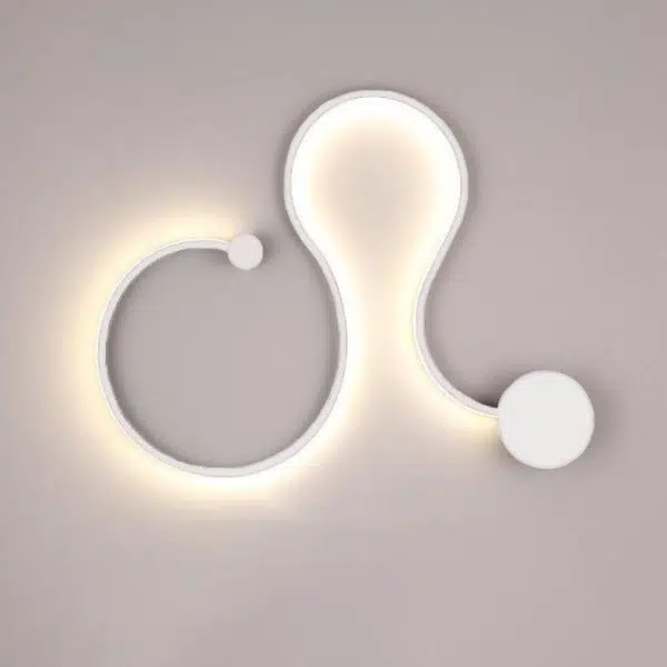 Modern Long Aluminum Snake Shaped 1-Light Curved LED Wall Sconce Lamp - Image 48