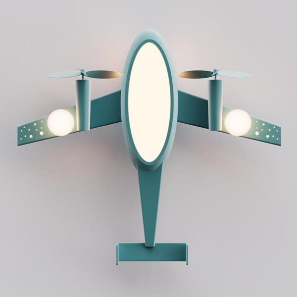 Nordic Creative Kids Cartoon Wrought Iron Airplane LED Pendant Light - Image 4