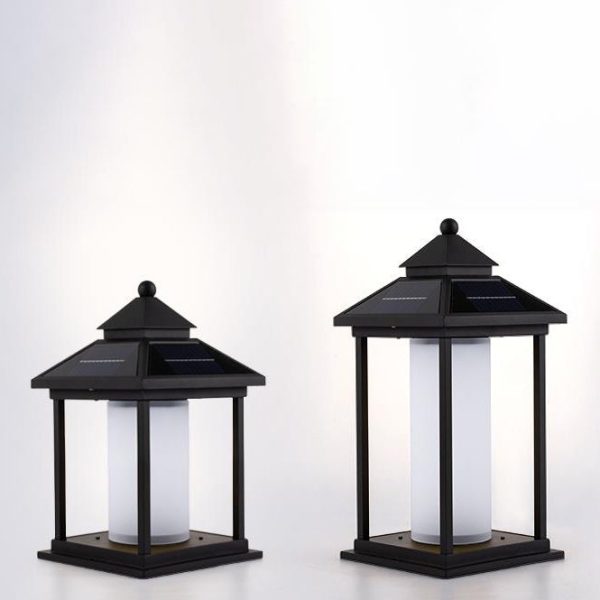 Modern Minimalist Solar Spire Quadrangle Aluminum Acrylic LED Post Head Light For Outdoor Patio - Image 9