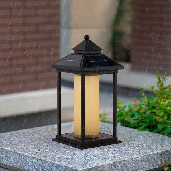 Modern Minimalist Solar Spire Quadrangle Aluminum Acrylic LED Post Head Light For Outdoor Patio - Image 11