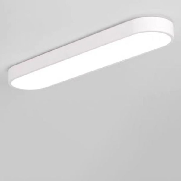 Modern Minimalist Elliptical Strip Iron Acrylic LED Flush Mount Ceiling Light For Hallway - Image 23