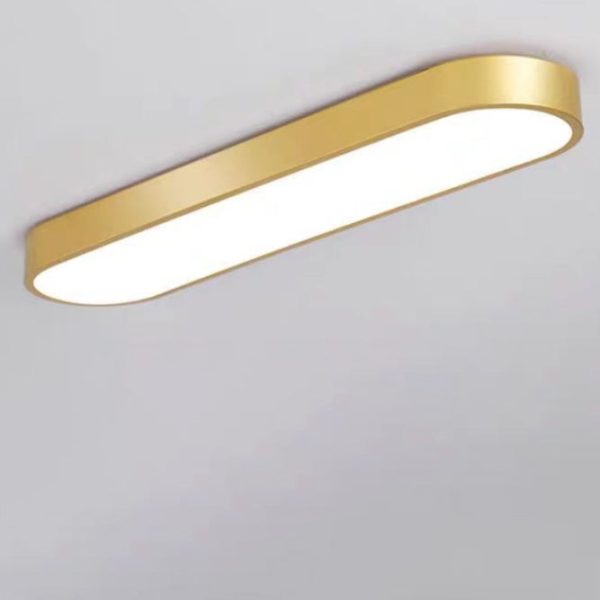 Modern Minimalist Elliptical Strip Iron Acrylic LED Flush Mount Ceiling Light For Hallway - Image 25