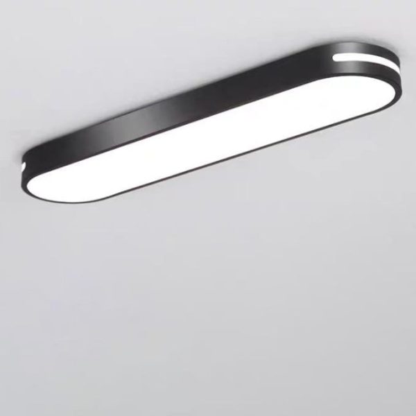Modern Minimalist Elliptical Strip Iron Acrylic LED Flush Mount Ceiling Light For Hallway - Image 26