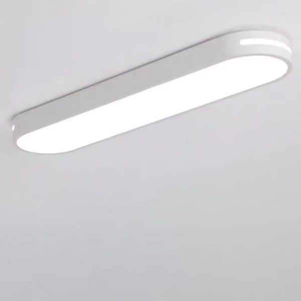 Modern Minimalist Elliptical Strip Iron Acrylic LED Flush Mount Ceiling Light For Hallway - Image 27