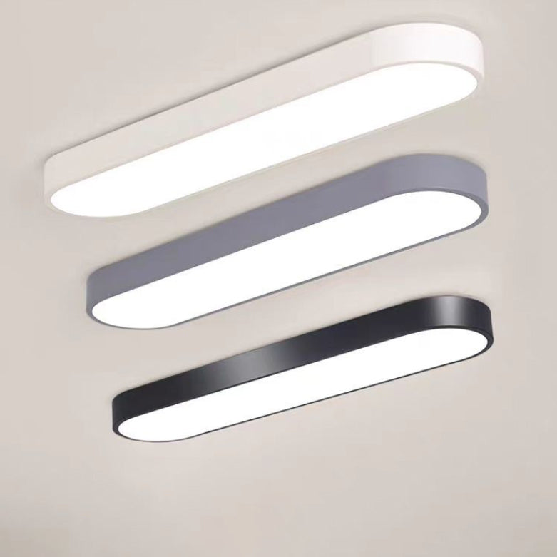 20240219091818.jpg Modern Minimalist Elliptical Strip Iron Acrylic LED Flush Mount Ceiling Light For Hallway - Image 1