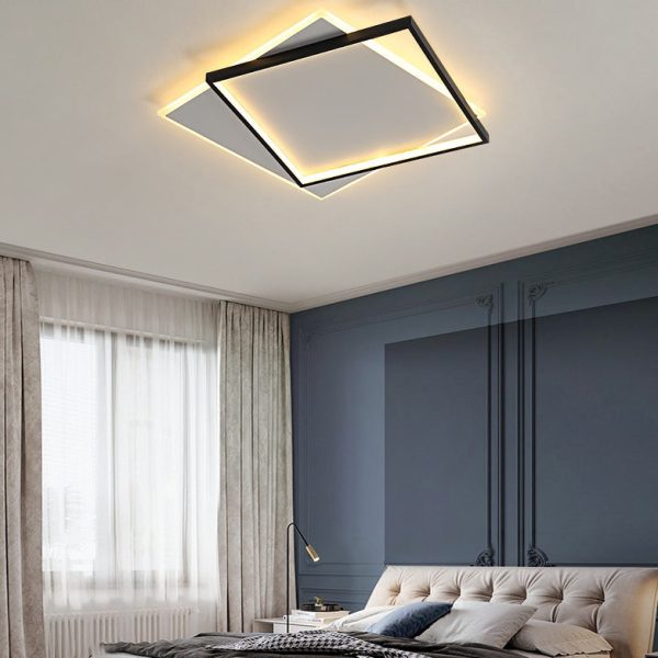 Modern Minimalist Square Round Iron Acrylic LED Flush Mount Ceiling Light For Living Room - Image 2