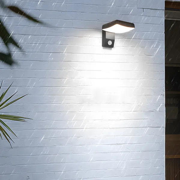 Black Motion Sensor Outdoor Wall Light - Rotatable - Image 6