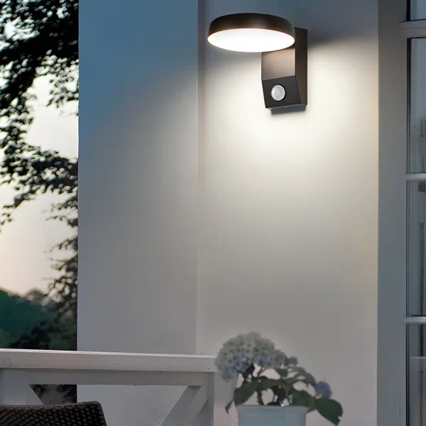 Black Motion Sensor Outdoor Wall Light - Rotatable - Image 5