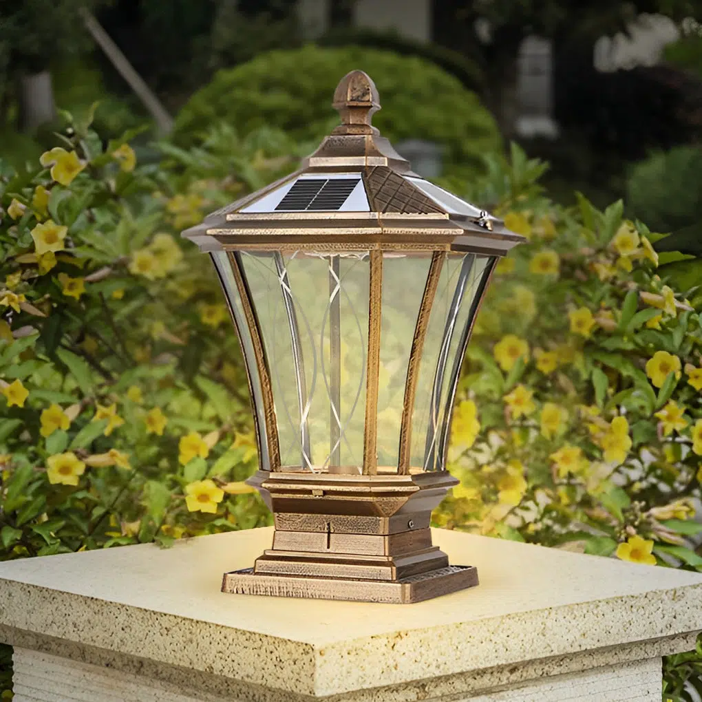 20250106-HA084360-10.jpg Vintage Waterproof LED Retro Solar Fence Post Lights With Remote Control - Image 1