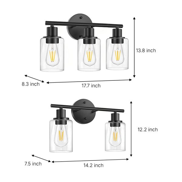 Industrial Plug-In Glass Wall Sconce Creative Bathroom & Bedroom Vanity Lighting - Image 7