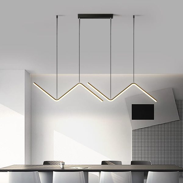 Minimalist Line 2-Light N Shaped LED Pendant Light - Image 3