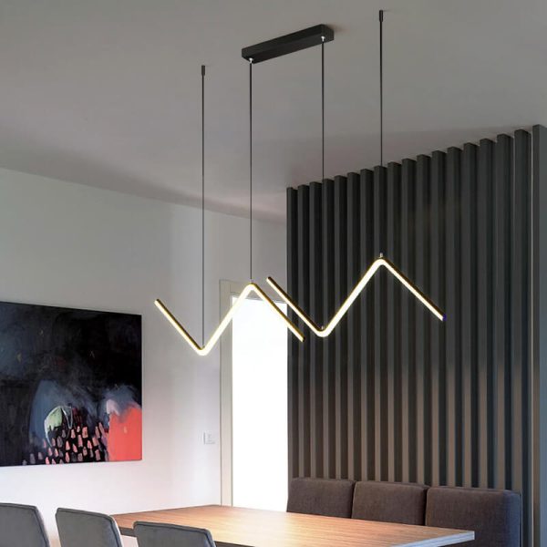 Minimalist Line 2-Light N Shaped LED Pendant Light - Image 6