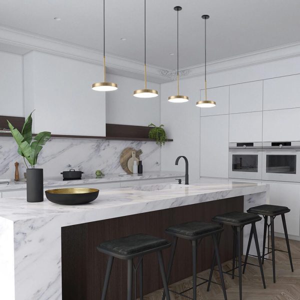 Modern Minimalist  Drum Metal LED Pendant Light - Image 2