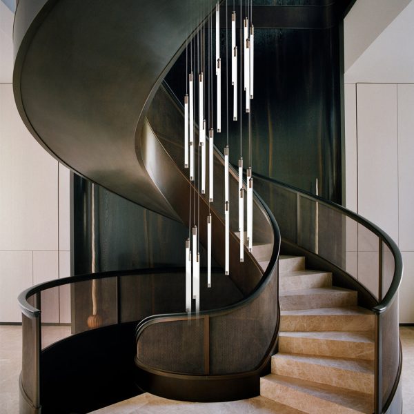 Spiral Creative Long Strip LED Modern Duplex Staircase Chandelier Light - Image 7