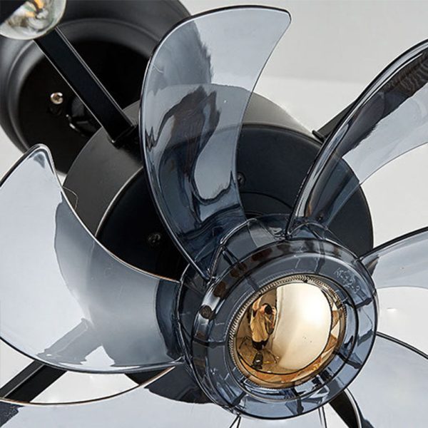 Industrial Round Twisted Rope Iron 4-Light Downrods Ceiling Fan Light - Image 9